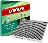 🚗 loiolfil cabin air filter replacement for toyota tacoma (2005-2021), dodge dart (2013-2016), pontiac vibe (2003-2008) - cf10374 fd374 cp374 be-374 with activated carbon (1 pack) логотип