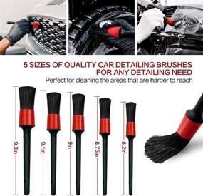 img 3 attached to 🚗 Zenply Car Cleaning Kit: 23-Piece Car Detailing Supply Set with Carry Bag and Driller Attachment – Red | Complete Automobile Detailing Brush Set Included