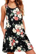 summer sleeveless dresses for women: paisley print loose swing tank dress with pockets for hawaiian beach and casual occasions in plus sizes by enmain logo