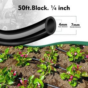 img 3 attached to 50Ft 1/4In Bonviee Drip Irrigation Tubing For Garden Watering System