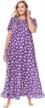 dreams & co. women's plus size long floral print cotton gown pajamas logo