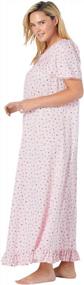 img 1 attached to Dreams & Co. Women'S Plus Size Long Floral Print Cotton Gown Pajamas