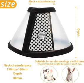 img 3 attached to DEFUTAY Adjustable Cat Recovery Collar - Comfortable Protective Cone for After Surgery, Bite & Lick Prevention, Wound Healing - Practical Plastic E-Collar for Small Kittens & Mini Dogs (4-5 lbs)