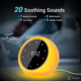 img 3 attached to 🔊 Enhanced White Noise Machine: 20 Soothing Sounds, Dual Alarm, Night Light - Ideal for Babies and Adults - Touch Control Sound System