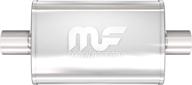 🚗 magnaflow 4x9 oval performance muffler exhaust - polished mirror finish (model 14316, center/center configuration) logo