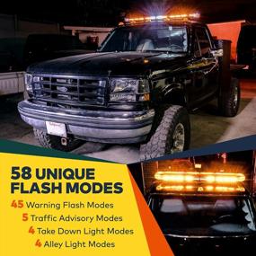 img 3 attached to SolarBlast SBFB114 56 114W AMBER LED Emergency Light Bar: SAE J595 Class III, 58 Flash Modes, TBT Function & Controller Box - Yellow Flashing Rooftop Strobe For Tow Trucks