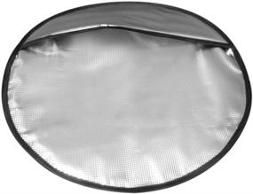 img 4 attached to 🔆 Stay Cool with Steering Wheel Sun Shade Cover: Heat-Blocking Aluminum Foil Steering Wheel Cover for SUV Truck Van