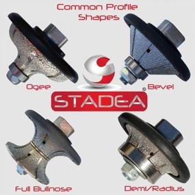 img 2 attached to STADEA Half Radius Demi B20 Granite Bullnose Profile Wheel Edges For Marble Stone Profile Grinding