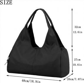img 3 attached to Versatile Forestfish Gym Duffel Bag With Wet Pocket And Shoe Compartment, Perfect For Both Women And Men In Sleek Black Design