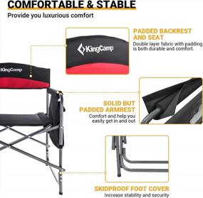img 3 attached to Experience Comfort And Convenience With 2-Pack KingCamp Heavy Duty Camping Directors Chair - Portable, Foldable, With Side Table And Pockets - Holds Up To 400Lbs!