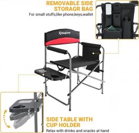 img 1 attached to Experience Comfort And Convenience With 2-Pack KingCamp Heavy Duty Camping Directors Chair - Portable, Foldable, With Side Table And Pockets - Holds Up To 400Lbs!