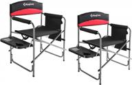 experience comfort and convenience with 2-pack kingcamp heavy duty camping directors chair - portable, foldable, with side table and pockets - holds up to 400lbs! логотип