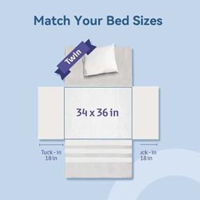 img 2 attached to Get Uninterrupted Sleep With Heavy Absorbency Bed Pads - 2 Pack Of Washable And Reusable Incontinence Bed Underpads With Tuckable Sides (34'' X 36'')
