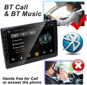 img 1 attached to Premium 10.1 Inch Android Car Stereo with GPS Navigation, Bluetooth, WiFi, Dual USB, FM/AM Radio, Touch Screen, Mirror Link, Steering Wheel Control, and Backup Camera
