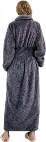 img 3 attached to Soojun Women'S Plush Robe Soft Fleece Shawl Collar Bathrobe