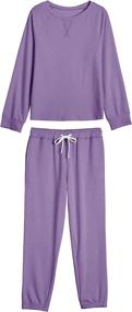 img 2 attached to Apbondy Sweatsuit Sweatpants Loungewear Tracksuit Girls' Clothing ~ Active