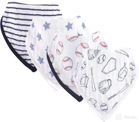 img 1 attached to Hudson Baby Muslin Bandana Foxes Feeding good for Bibs & Burp Cloths