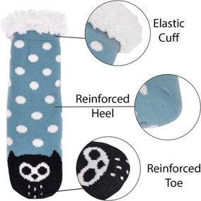 img 2 attached to 🧦 Sherpa Winter Fleece Slipper: Purple Girls' Clothing, Socks & Tights Bundle