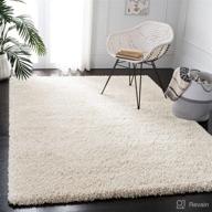 🎀 jinchan shag rug 3x5 - cream plush high pile rug for girl living room bedroom - soft floorcover for baby room - non slip door mat entryway - ivory indoor rug logo