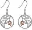 stunning 925 sterling silver dangle earrings: dragon, elephant, bee, wolf, horse, and butterfly designs for women & teen girls logo