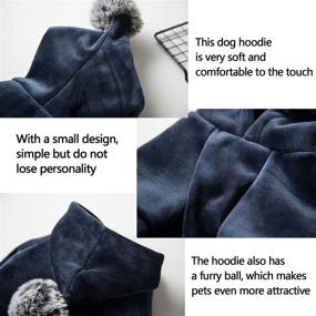 img 2 attached to 🐶 Winter Flannel Dog Hoodie: Stylish Coat for Puppy Small Medium Dogs - YAODHAOD Soft Sweatshirts in Pink