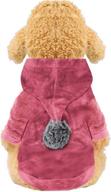 🐶 winter flannel dog hoodie: stylish coat for puppy small medium dogs - yaodhaod soft sweatshirts in pink логотип