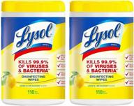 🍋 lysol disinfecting wipes - lemon lime blossom, 110 count (2 pack) logo