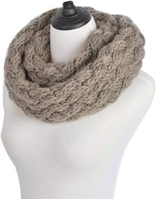 img 2 attached to 🧣 Stay Warm in Style: Premium Solid Winter Infinity Circle Women's Scarves & Wraps