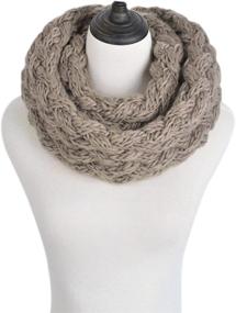 img 3 attached to 🧣 Stay Warm in Style: Premium Solid Winter Infinity Circle Women's Scarves & Wraps