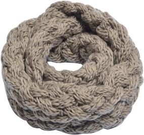 img 4 attached to 🧣 Stay Warm in Style: Premium Solid Winter Infinity Circle Women's Scarves & Wraps