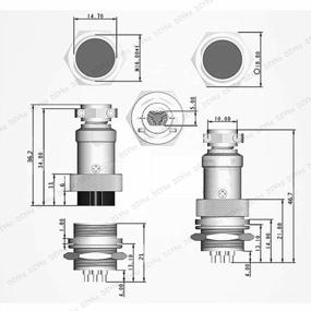 img 2 attached to 10 Pack GX16 2-Pin Metal Mount Aviation Connector With Waterproof Cap - Male Female Plug Socket Adapter Kit By DIYhz