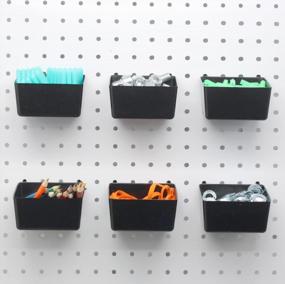 img 3 attached to Pegboard Organization Made Easy With Our Assortment Of Bins, Hooks, And Accessories – Perfect For Garage, Craft, Workshop And Office Spaces (3.62"X2.80"X1.93")