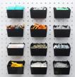 pegboard organization made easy with our assortment of bins, hooks, and accessories – perfect for garage, craft, workshop and office spaces (3.62"x2.80"x1.93") logo