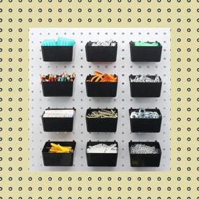 img 1 attached to Pegboard Organization Made Easy With Our Assortment Of Bins, Hooks, And Accessories – Perfect For Garage, Craft, Workshop And Office Spaces (3.62"X2.80"X1.93")