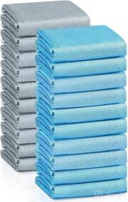 img 4 attached to 🧼 20 Pack Microfiber Cleaning Cloth, Nanoscale Fish Scale Design, Reusable Easy Clean Towels, Highly Absorbent Cloth for Windows, Glass, Home, Kitchen and Car, 11.5×15.4 in