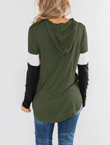 img 2 attached to Stay Fashionable And Comfy: Minclouse Women'S Color Block Hoodie With Drawstring And Long Sleeves