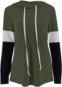 img 1 attached to Stay Fashionable And Comfy: Minclouse Women'S Color Block Hoodie With Drawstring And Long Sleeves