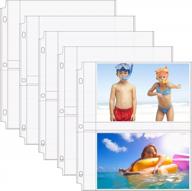 maxgear 60 pack 5x7 фотообложки для 3 папок с кольцами - фотостраницы архивного качества с 2 карманами на странице, вмещает 240 фотографий - защитные пленки для фотографий и сменные страницы для защиты листов подходит для папок 8,5 x 11 логотип