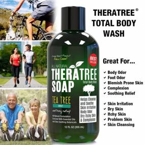 img 3 attached to Oleavine TheraTree Tea Tree Oil Soap With Neem Oil - 12Oz - Skin Irritation Relief, Body Odor Control & Healthy Complexion Restoration For Face And Body