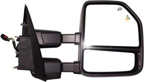 img 2 attached to 🚘 Black Housing Towing Mirror with Temperature Sensor for Ford Super Duty F-250 F-350 F-450 F-550 2017-2019, Includes Blind Spot, Turn Signal, Clearance, and Auxiliary Lamp