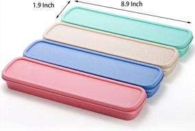 img 1 attached to 16 Pack Portable Travel Tableware Storage Case - Utensil Cutlery Carrying Bag For Fork Spoon Straw Chopsticks In Camping, Travel, Picnic & Office