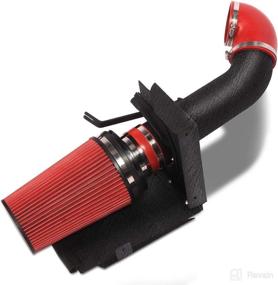 img 4 attached to MOOSUN 4 inch Cold Air Intake Black Tube + Heat Shield for 1999-2006 GMC/Chevy V8 4.8L/5.3L/6.0L Silverado 1500/2500/3500 Red: Boost Performance and Protect Your Engine!