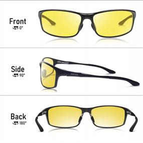 img 2 attached to HD Anti Glare Al-Mg Frame Men'S Night Vision Driving Glasses