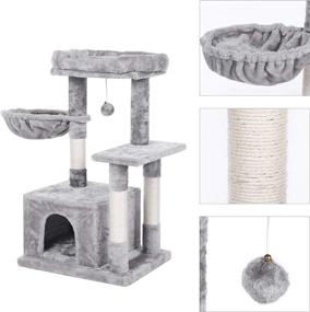 img 1 attached to Deluxe Cat Tree Condo With Scratching Post, Plush Perch And Cozy Basket - Perfect For Your Kitten'S Comfort And Playtime!