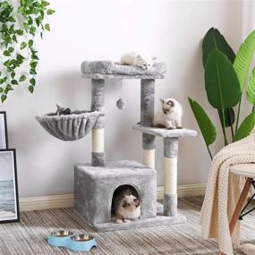 img 3 attached to Deluxe Cat Tree Condo With Scratching Post, Plush Perch And Cozy Basket - Perfect For Your Kitten'S Comfort And Playtime!