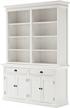 stylishly organize your space with novasolo halifax pure white mahogany wood hutch bookcase logo
