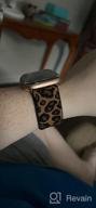 img 1 attached to Stylish And Comfy YOSWAN Scrunchie Elastic Watch Band For Apple Watch Series SE/7/6/5/4/3/2/1 - Brown MYD Nylon Dark Leopard - 42Mm/44Mm/45Mm review by Jasmine Leon