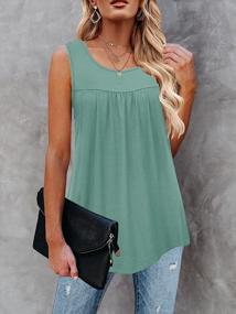 img 3 attached to Stylish And Comfortable Womens Sleeveless Tank Tops With Ruffle Detailing