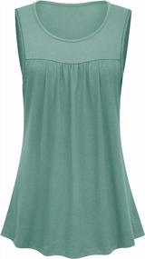 img 1 attached to Stylish And Comfortable Womens Sleeveless Tank Tops With Ruffle Detailing