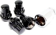 🔒 set of 4 gloss black veritek acorn bulge tuner 12x1.25 wheel locks, 1.40 inch – ideal for aftermarket wheels логотип